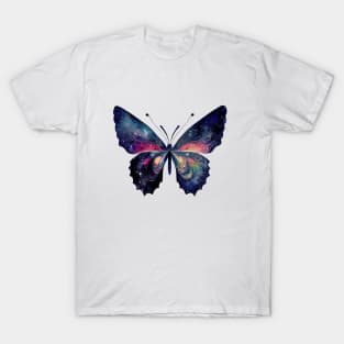 Galaxy butterfly colorful space butterfly T-Shirt